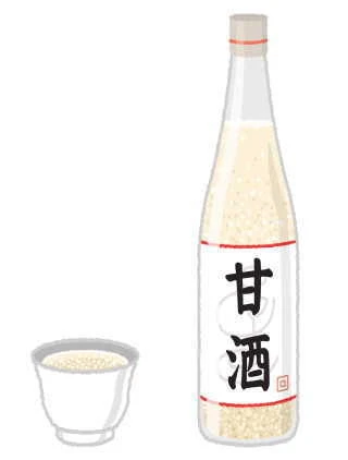 米麹甘酒のイメージイラスト