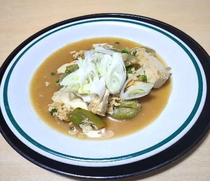 ヘチマと島豆腐の味噌煮写真